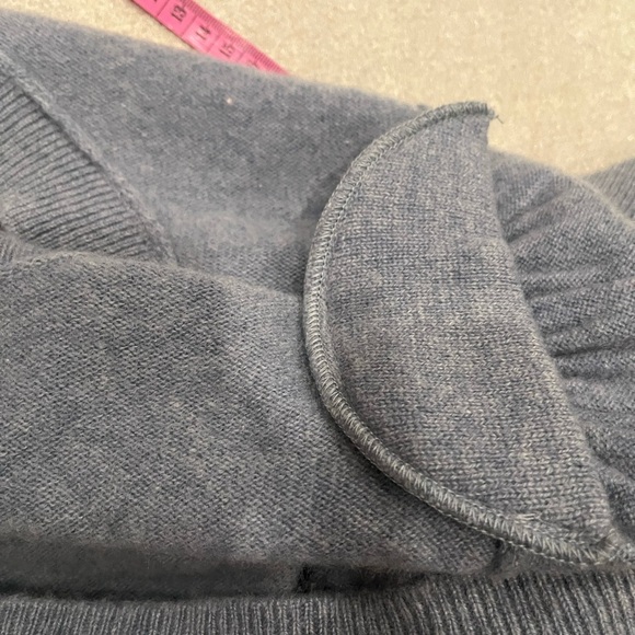 [XL]Veronica Beard Nelia Heather Blue Crewneck 100 Cashmere Sweater - Picture 12 of 13
